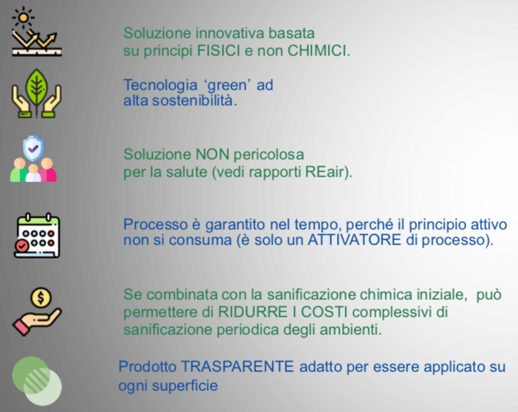 Vantaggi della fotocatalisi REair